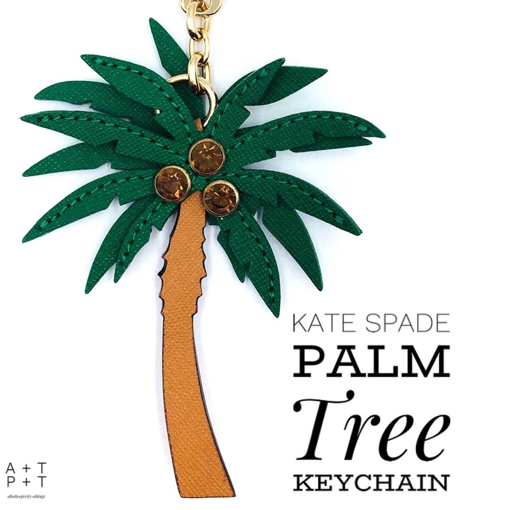 ‼️SOLD‼️ Kate Spade Palm Tree Keychain Bag Charm